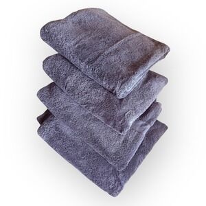 Matouk Set of 4 Lotus 30"W x 56"L Bath Towels Blue Lake‎ 100% Cotton Portugal